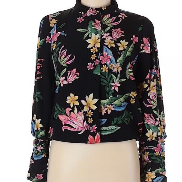 Zara Jackets & Blazers - Zara Floral Bomber Jacket